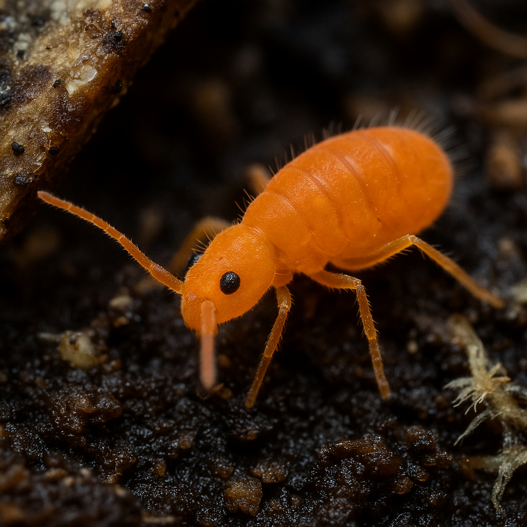 ๐ Asian Orange Springtails (Yuukianura aphoruroides)