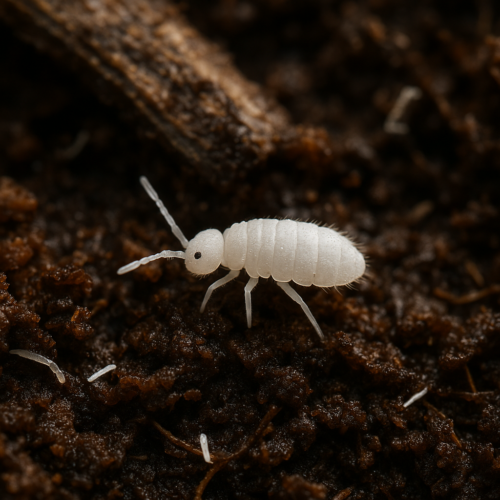 ๐ฟ Temperate White Springtails (Collembola sp.)
