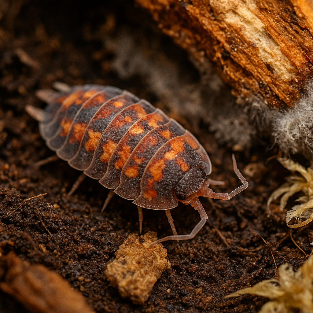🔴 Red Calico Isopods (Porcellio scaber “Red Calico”)